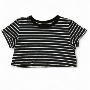 Urban Outfitters black and white striped best friend tee